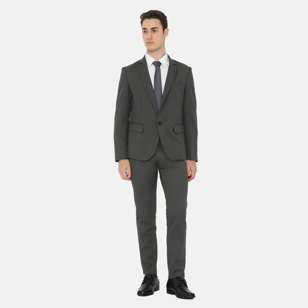 Washington Slim Fit Suit Dark Grey - Image 4