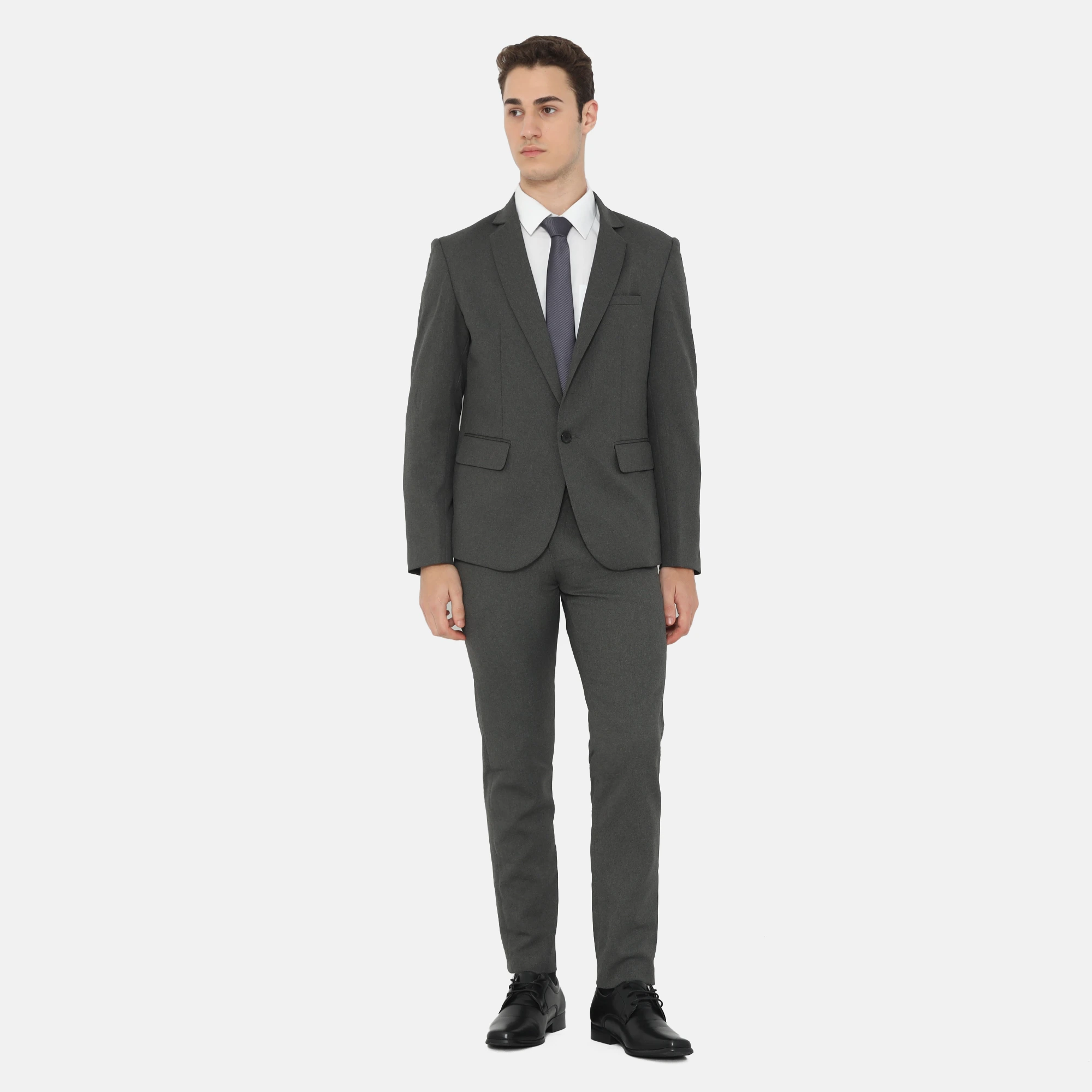 Washington Slim Fit Suit Dark Grey - Image 4