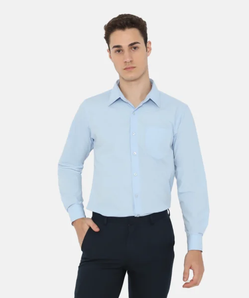 Boston Long Sleeve Slim Fit Formal Shirt Light Blue