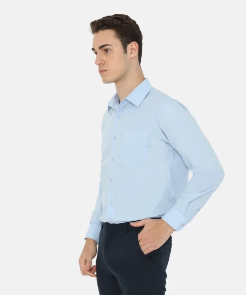Alternative view of Boston Long Sleeve Slim Fit Formal Shirt Light Blue