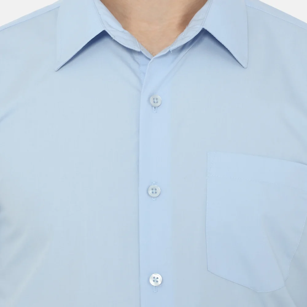 Boston Long Sleeve Slim Fit Formal Shirt Light Blue - Image 3