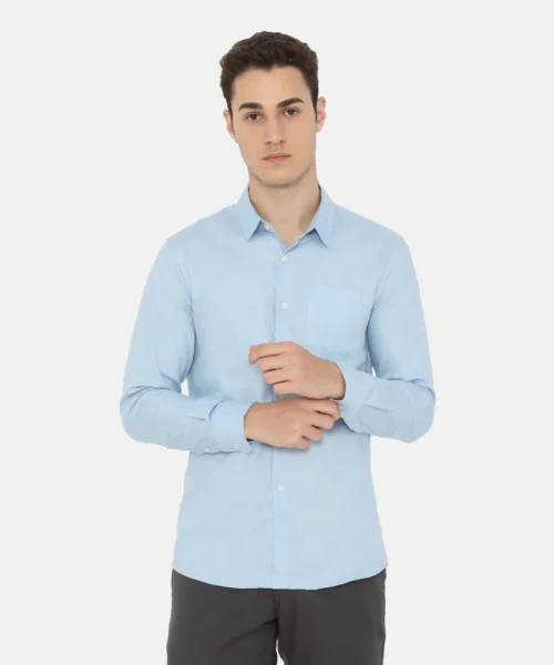 Dalton Long Sleeve Slim Fit Casual Shirt Light Blue