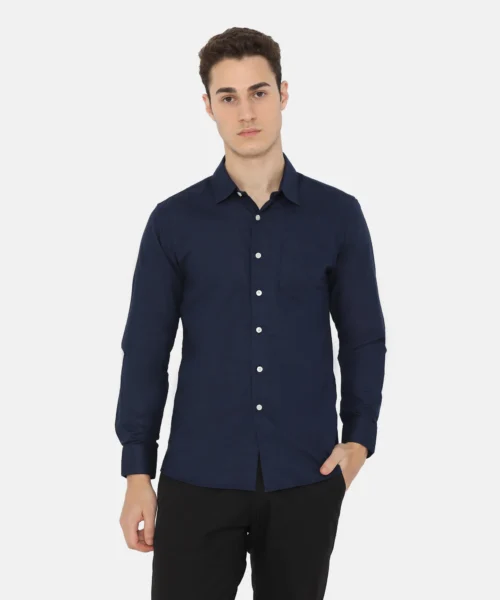 Dalton Long Sleeve Slim Fit Casual Shirt Dark Navy