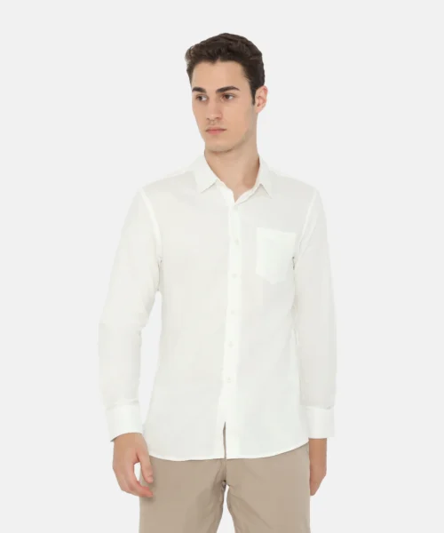Dalton Long Sleeve Slim Fit Casual Shirt White