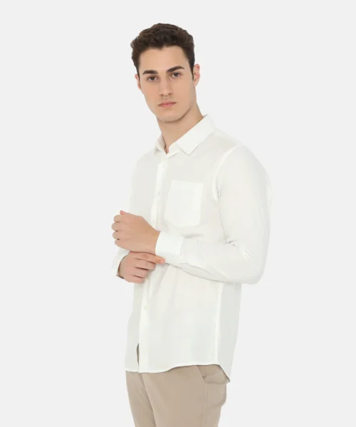 Alternative view of Dalton Long Sleeve Slim Fit Casual Shirt White