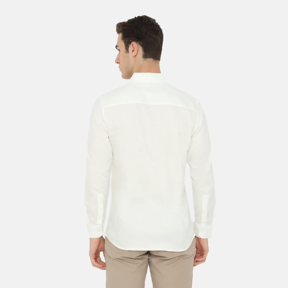 Dalton Long Sleeve Slim Fit Casual Shirt White - Image 4