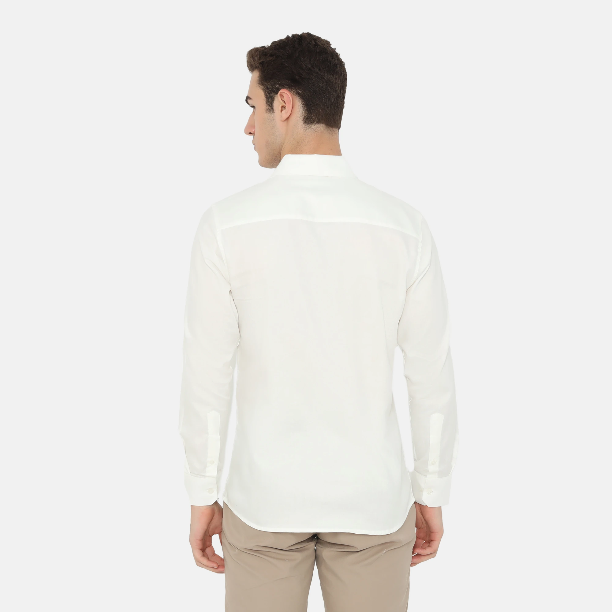 Dalton Long Sleeve Slim Fit Casual Shirt White - Image 4