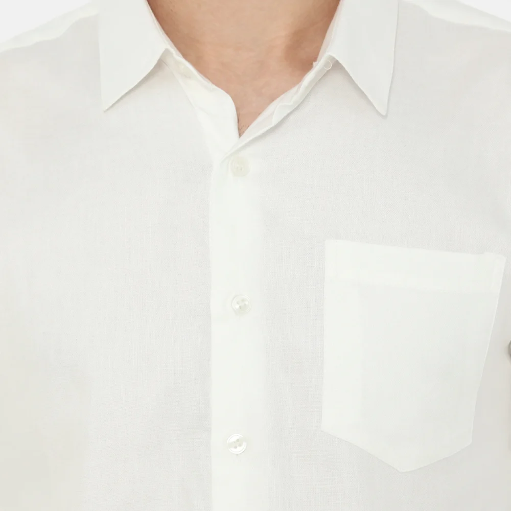 Dalton Long Sleeve Slim Fit Casual Shirt White - Image 5