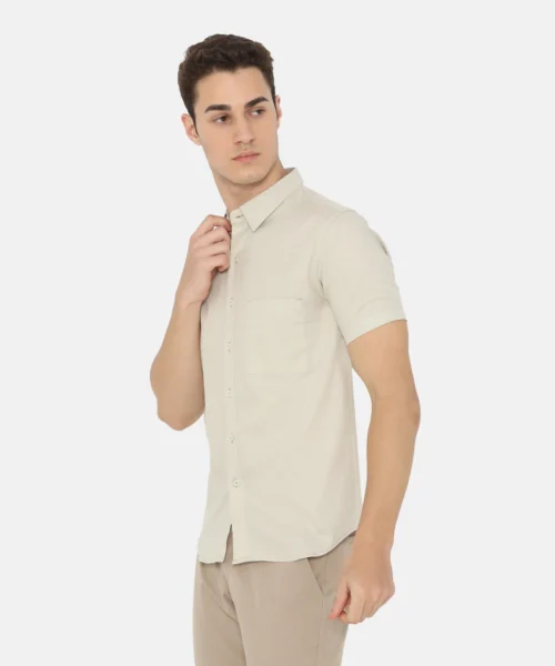 Alternative view of Daytona Short Sleeve Regular Fit Casual Shirt Light Khaki