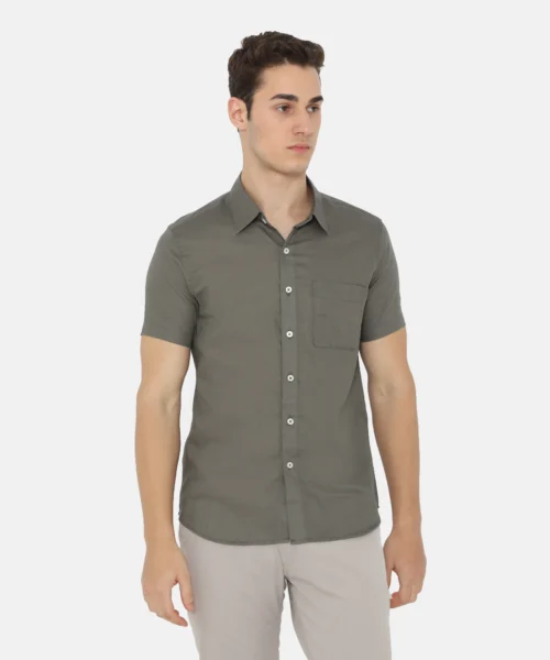 Daytona Short Sleeve Regular Fit Casual Shirt Grey
