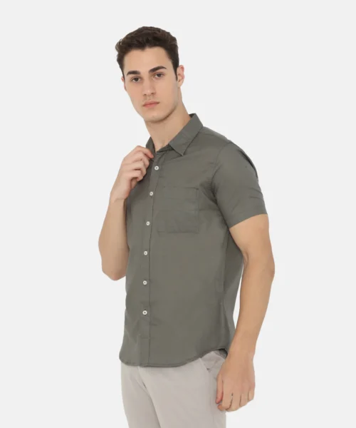 Alternative view of Daytona Short Sleeve Regular Fit Casual Shirt Grey