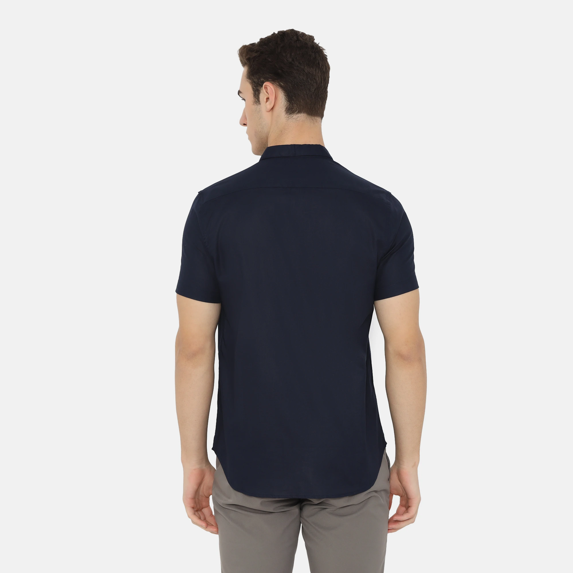 Daytona Short Sleeve Regular Fit Casual Shirt Navy - Image 4