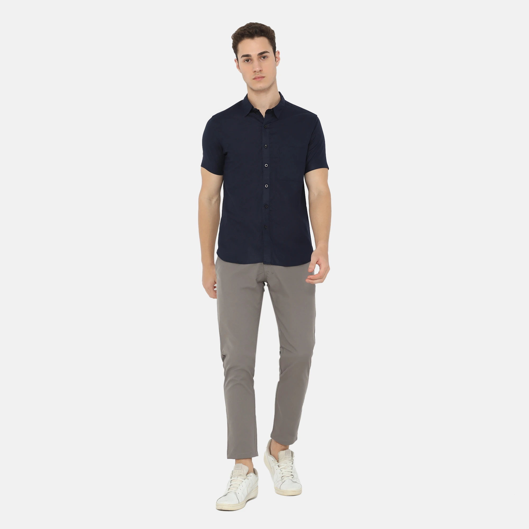 Daytona Short Sleeve Regular Fit Casual Shirt Navy - Image 3