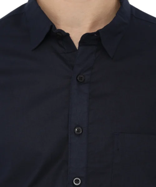 Alternative view of Daytona Short Sleeve Regular Fit Casual Shirt Navy