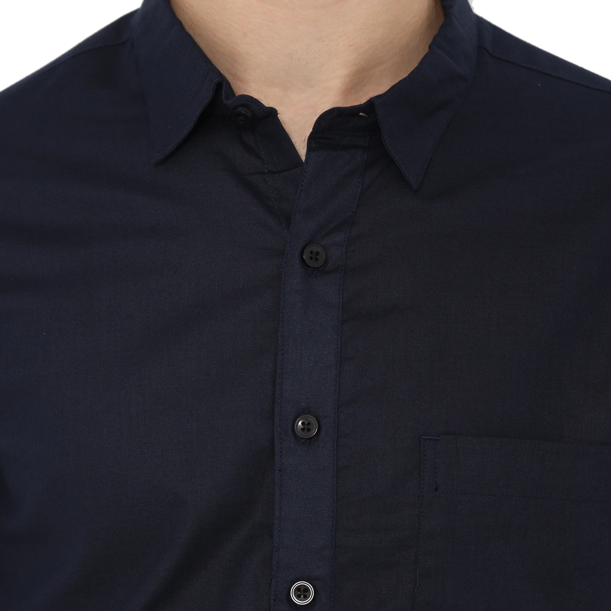 Daytona Short Sleeve Regular Fit Casual Shirt Navy - Image 2