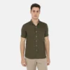 Daytona Short Sleeve Regular Fit Casual Shirt Dark Olive