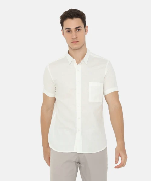 Daytona Short Sleeve Regular Fit Casual Shirt White