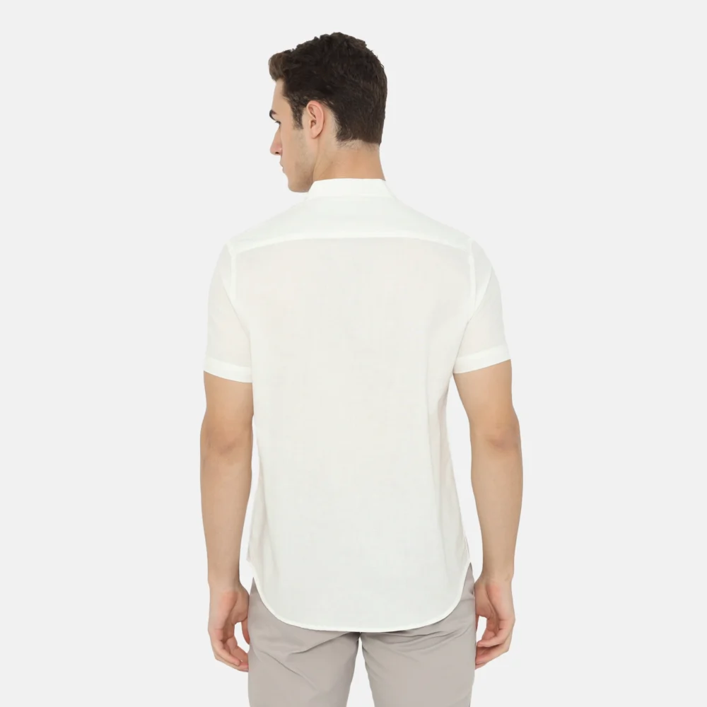 Daytona Short Sleeve Regular Fit Casual Shirt White - Image 5