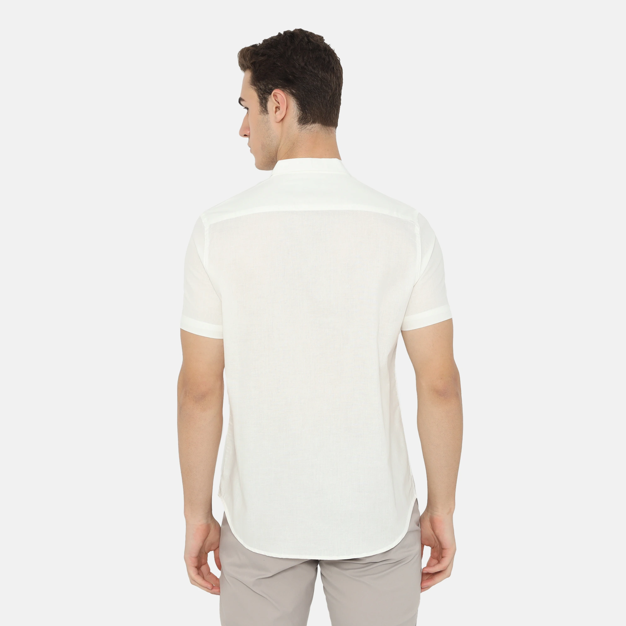 Daytona Short Sleeve Regular Fit Casual Shirt White - Image 5