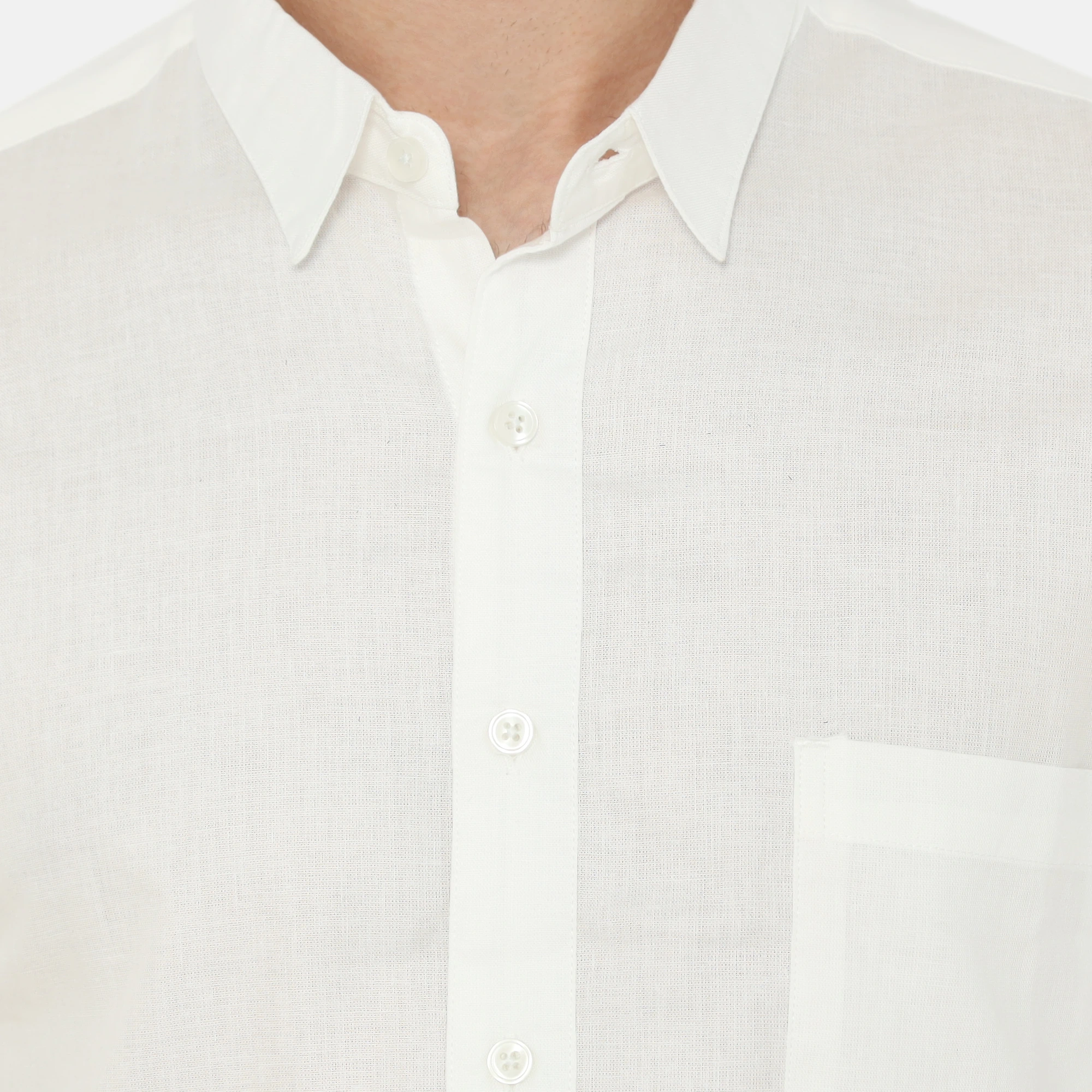 Daytona Short Sleeve Regular Fit Casual Shirt White - Image 3