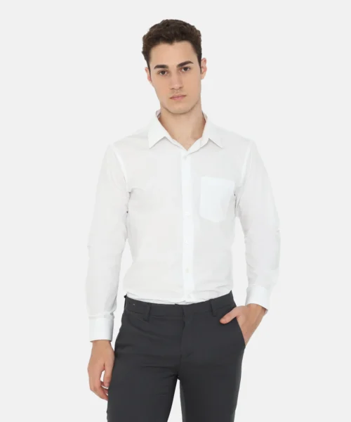 Boston Long Sleeve Slim Fit Formal Shirt White