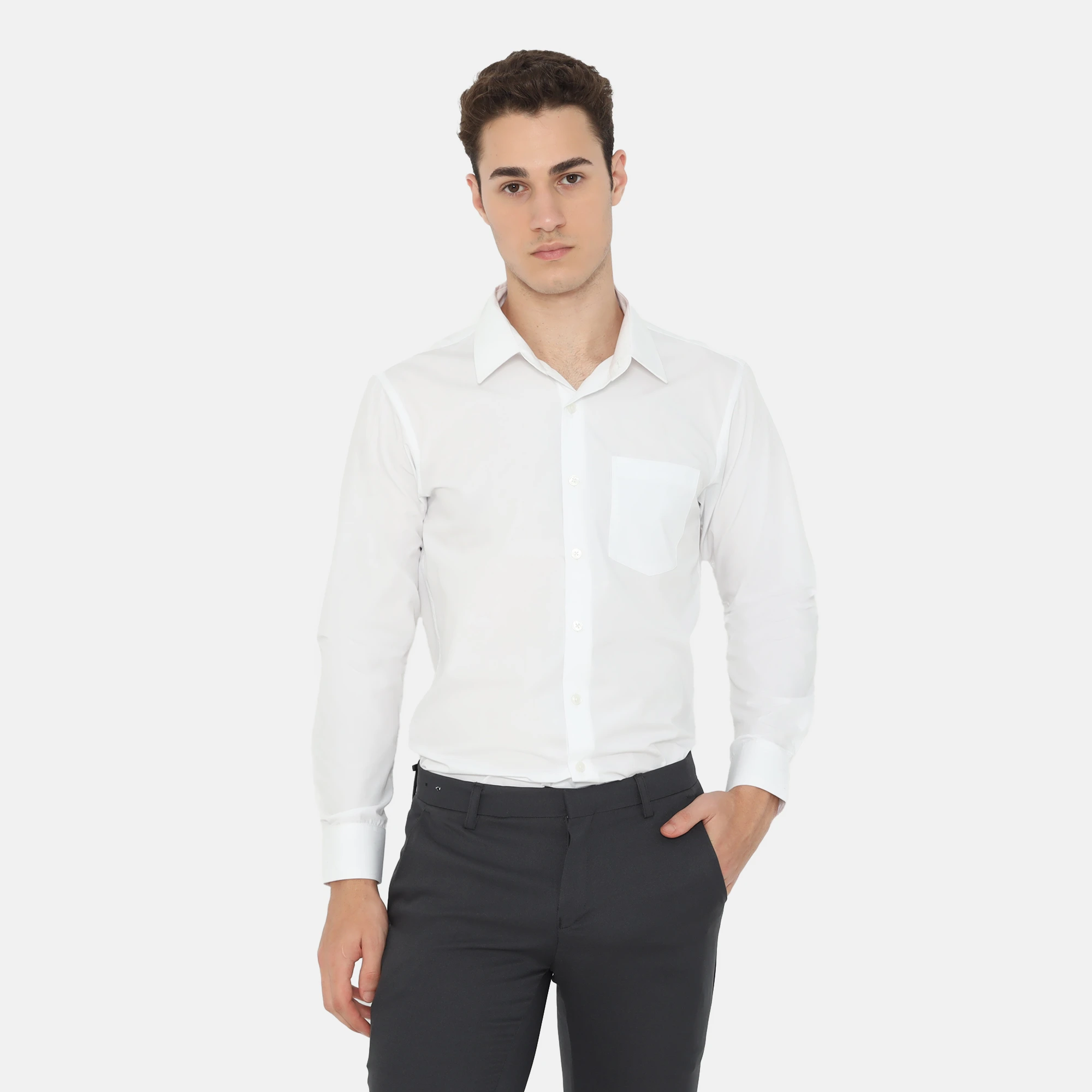 Boston Long Sleeve Slim Fit Formal Shirt White