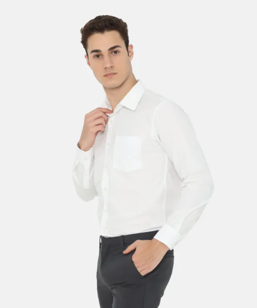 Alternative view of Boston Long Sleeve Slim Fit Formal Shirt White