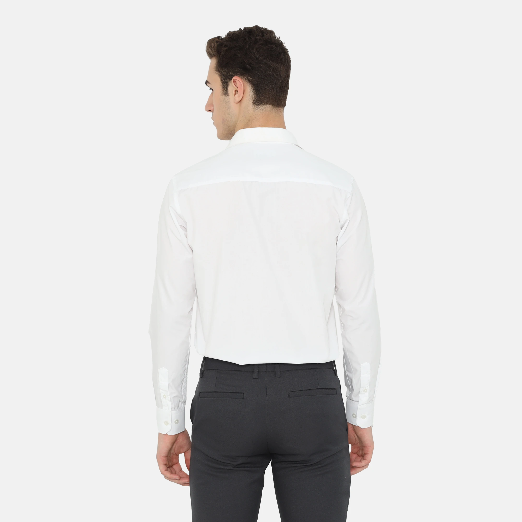 Boston Long Sleeve Slim Fit Formal Shirt White - Image 4