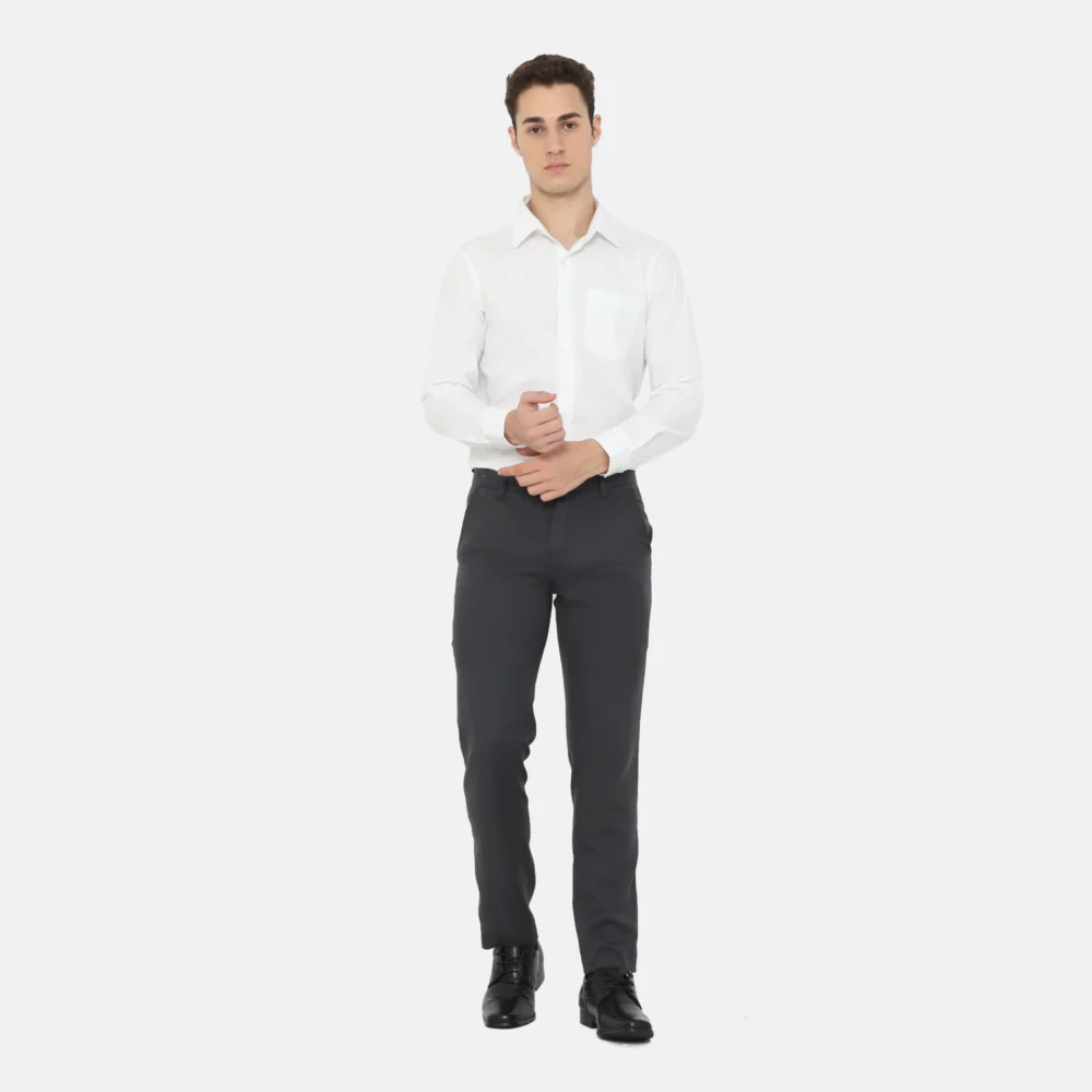 Boston Long Sleeve Slim Fit Formal Shirt White - Image 3